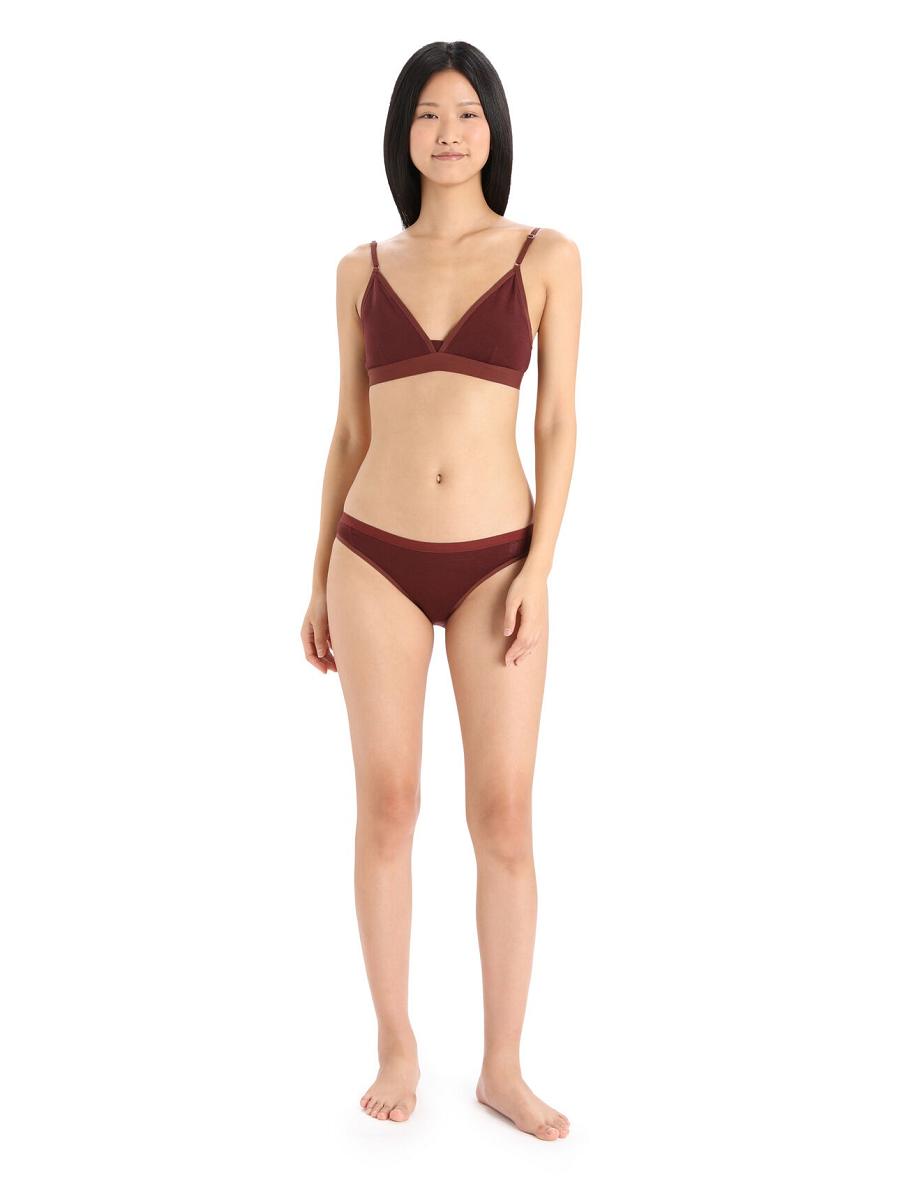 Women's Icebreaker Merino Siren Bra One Piece & Sets Espresso | CA 1204ILHS